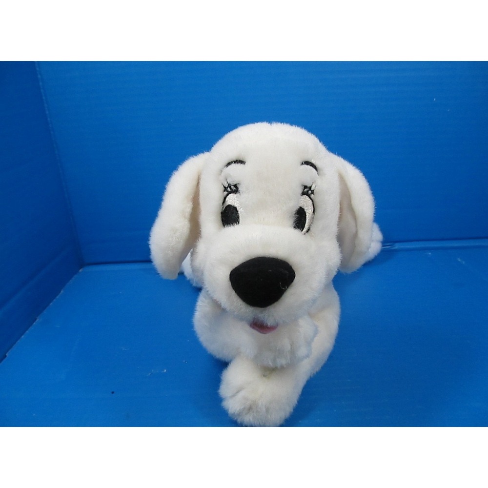 Vtg 90's Disney Store 101 Dalmatians Floppy ODDBALL Plush White Dog No Spot 14"